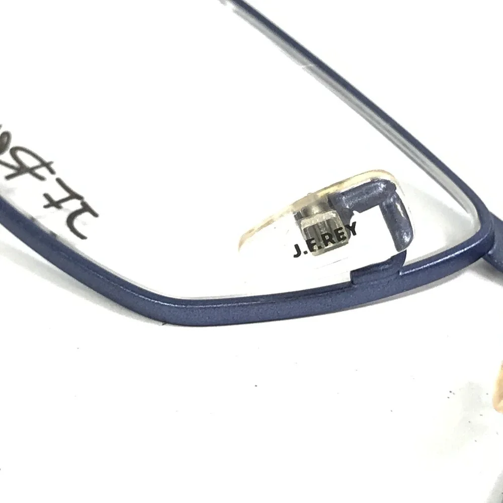 J.F. Rey Eyeglasses Frames JF2565 2110 Matte Ice Blue White Semi Rim 56-16-120